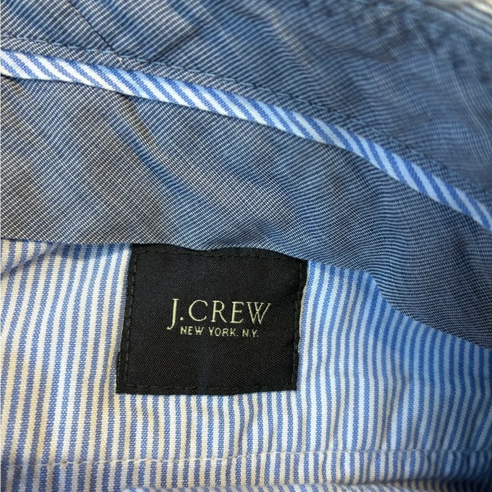 J. Crew Men’s Blue & White Pinstripe Pants, Classic Fit, Size 34 x 30, Cotton